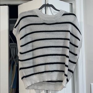 Striped Knit Sweater Vest